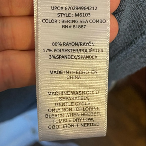 Olivia Sky Cardigan Sleeveless Dark Blue Open Front Lagenlook Maternity Large - Picture 6 of 12